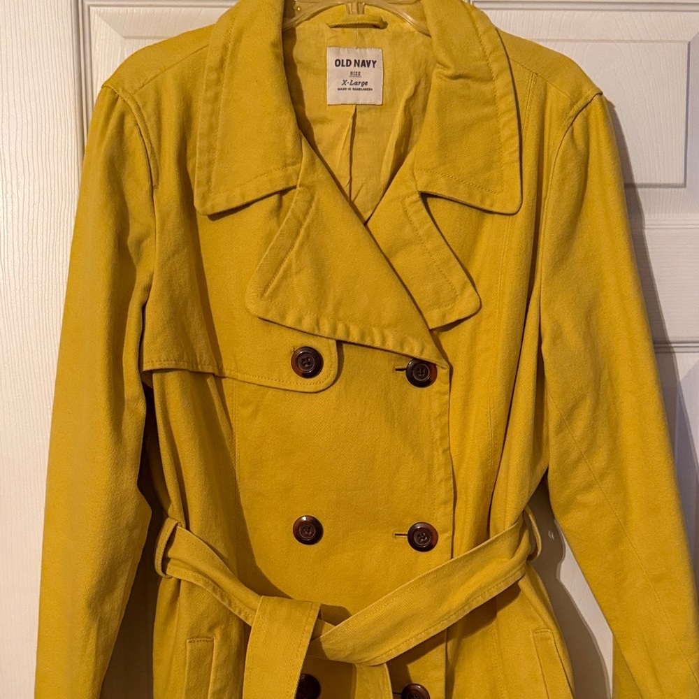 Old Navy Women's Mustard Trench Coat